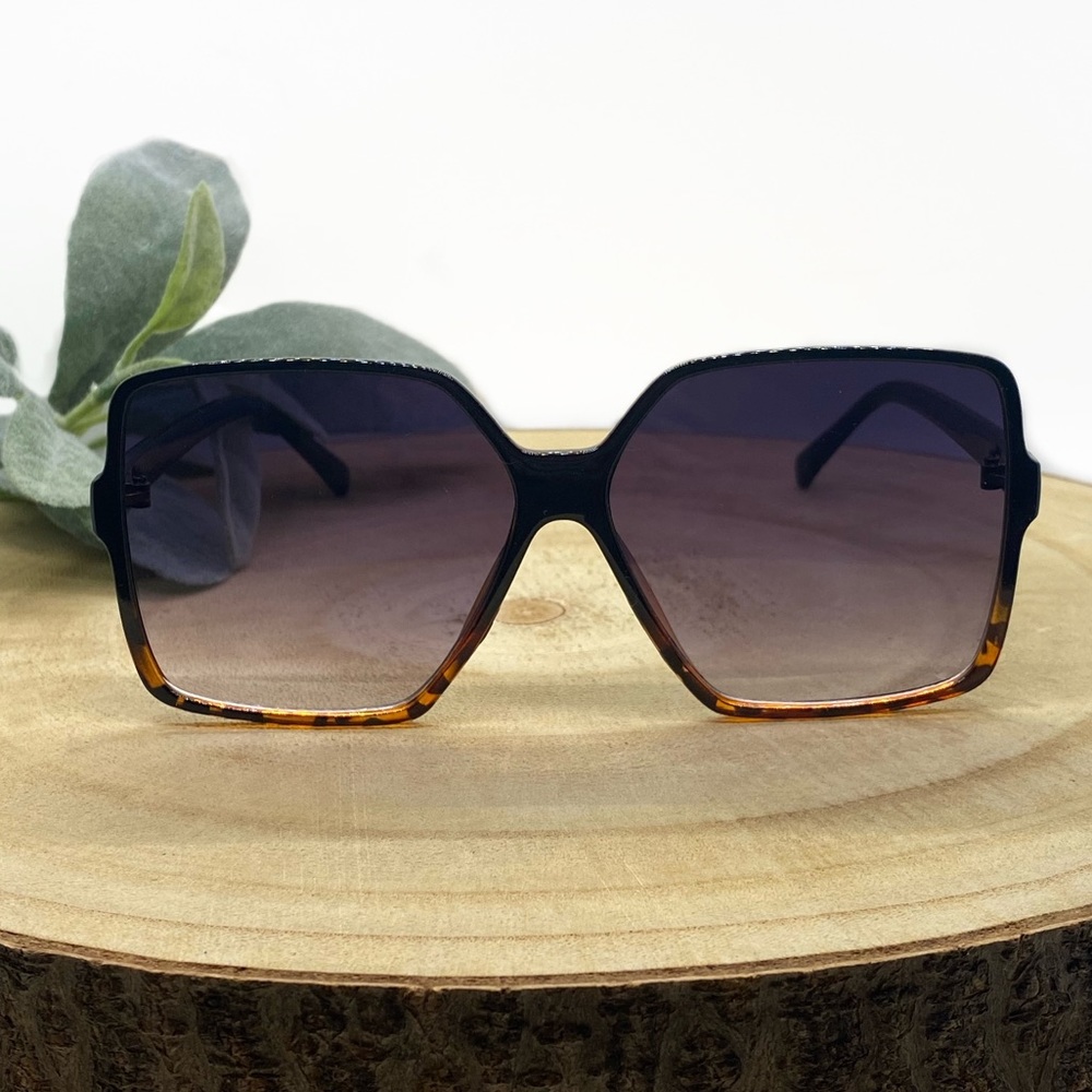 Fashion Sunglasses Black-Brown Leopard/Gray